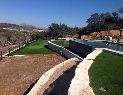 Artificial Turf Installation Burleson, Texas Putting Green Flags, Above Ground Swimming Pool
