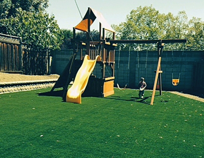 Fake Turf Beaumont, California Paver Patio, Backyard