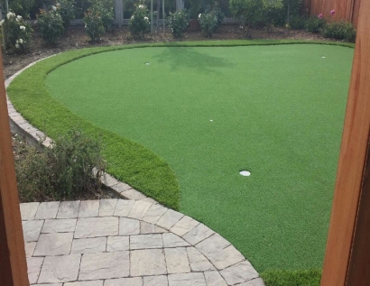 Grass Installation Wenatchee, Washington Office Putting Green, Backyard Landscaping